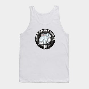 Bunny Doesn't Love You Anti-Easter a Rabbit on the Moon Stamp Like Tank Top